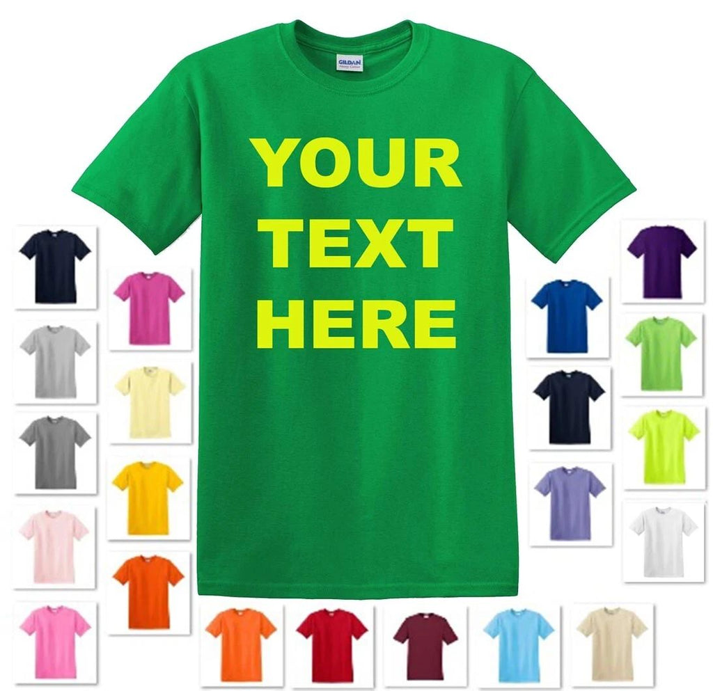 PERSONALIZED CUSTOM PRINT YOUR OWN TEXT ON A CUSTOMIZED TEE MEN'S Unisex