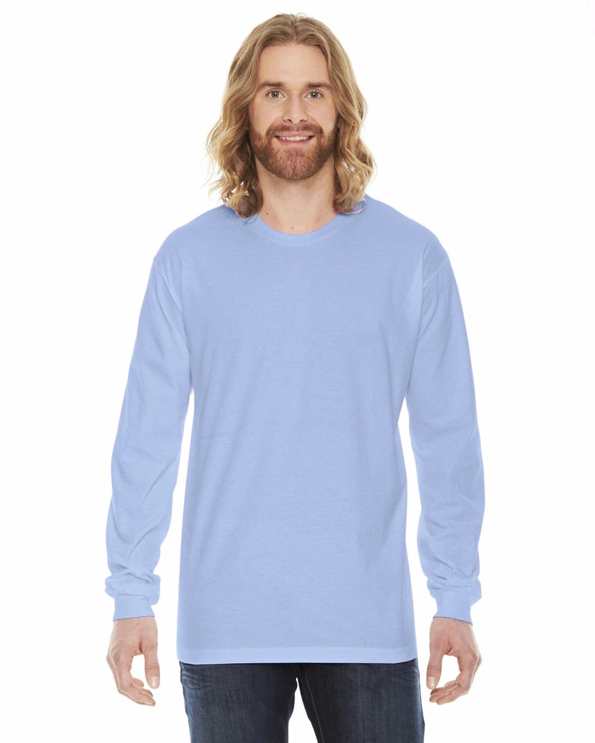 American Apparel Unisex Cotton/Polyester Fine Jersey Long Sleeves T Shirt 2007W Unisex