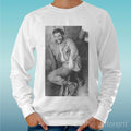 Felpa Man Light Sweater White " Che Guevara Smile " Road To Happiness Unisex