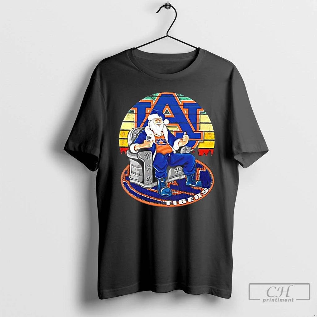 Premium Auburn Tigers X Santa Claus Christmas Vintage T Shirts Unisex