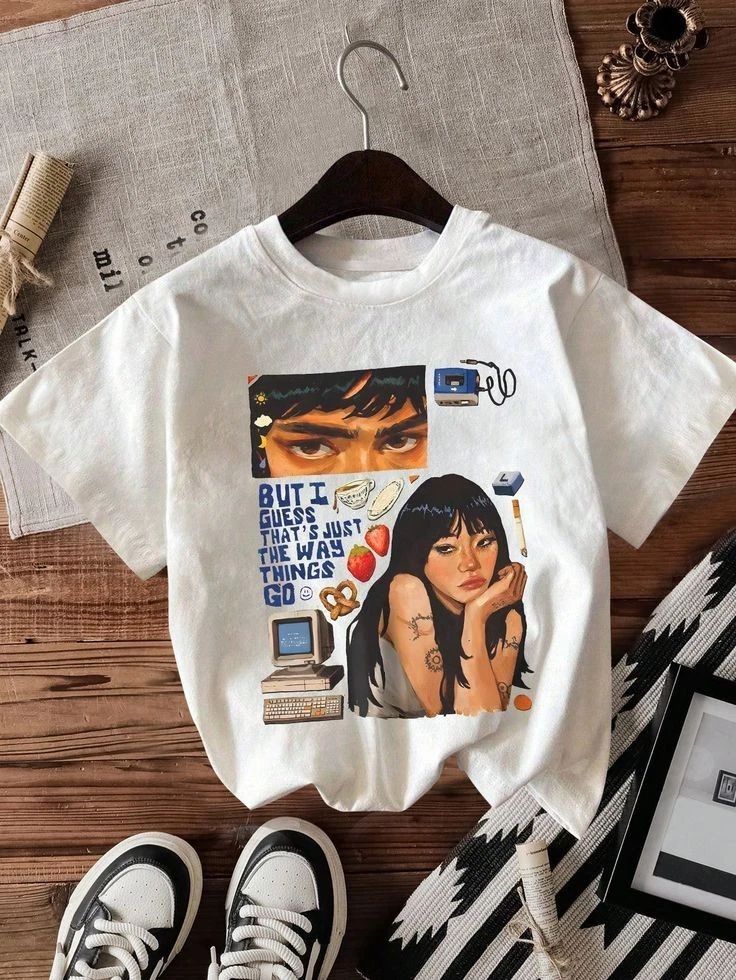 Indie Girl Aesthetic Quote Retro Art Casual Graphic Unisex