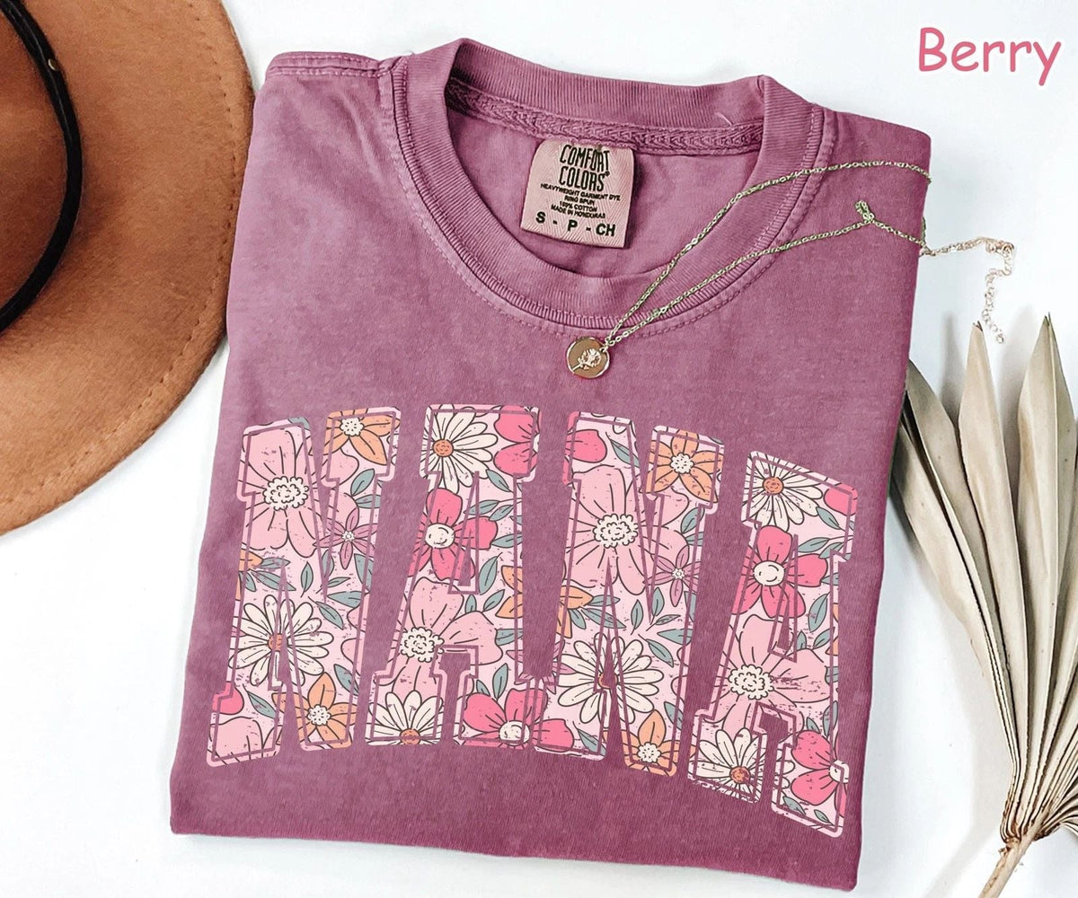 Comfort Colors Boho Floral Nana Shirt Trendy Nana Spring Cute Nana Unisex