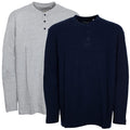 Tom Tailor Long Sleeve Henley Long Sleeve Shirt Relaxed Fit Mens Crew Neck Blue Grey Unisex