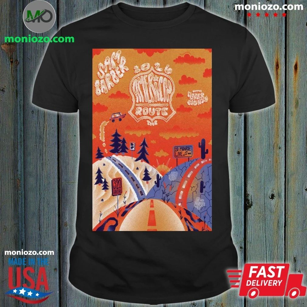 Poster Sam Barber Americas Route Tour 2026 Shirt Unisex