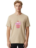 Cupcake-With-Sunglasses-2 Mens Graphic Tee, 100% Cotton, Casual Summer Wear Unisex