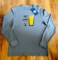 NWT Life Is Good Men Keep It Simple Golf Beer Cotton Gray Long Sleeve M Unisex