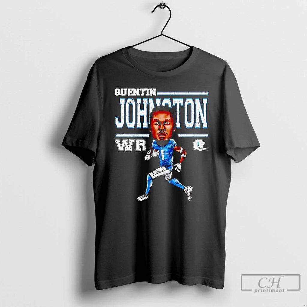 Classic Quentin Johnston Cartoon Running Los Angeles Chargers T Shirts Unisex