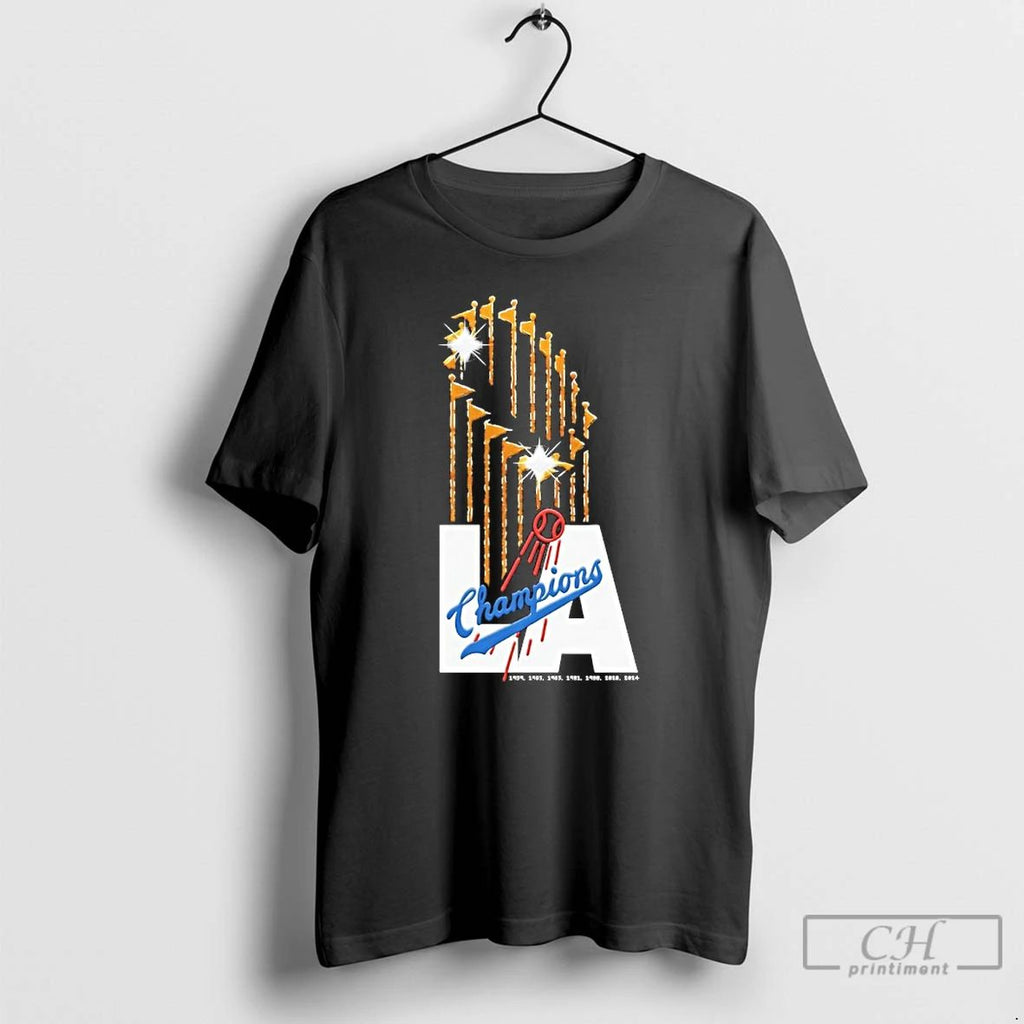 Classic Los Angeles Dodgers Won The 7x World Series Champions T Shirts Unisex