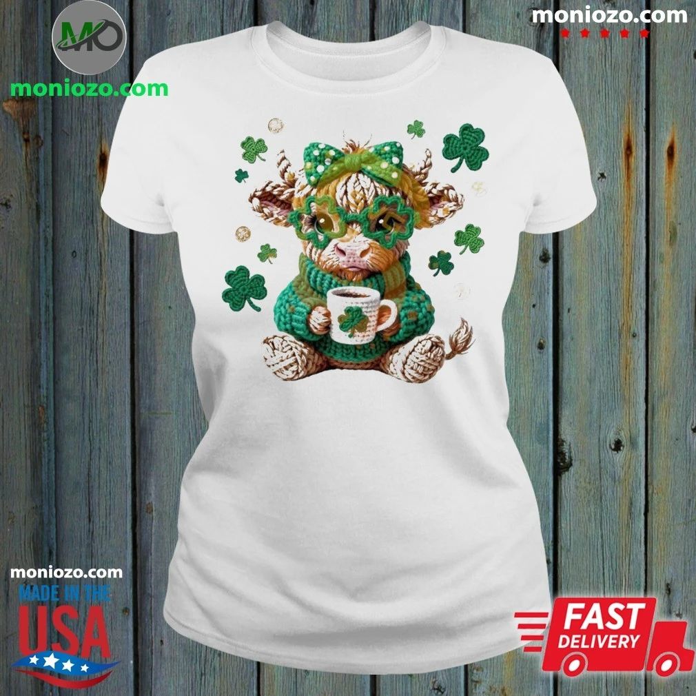 Highland Cow St Patricks Shirt Unisex