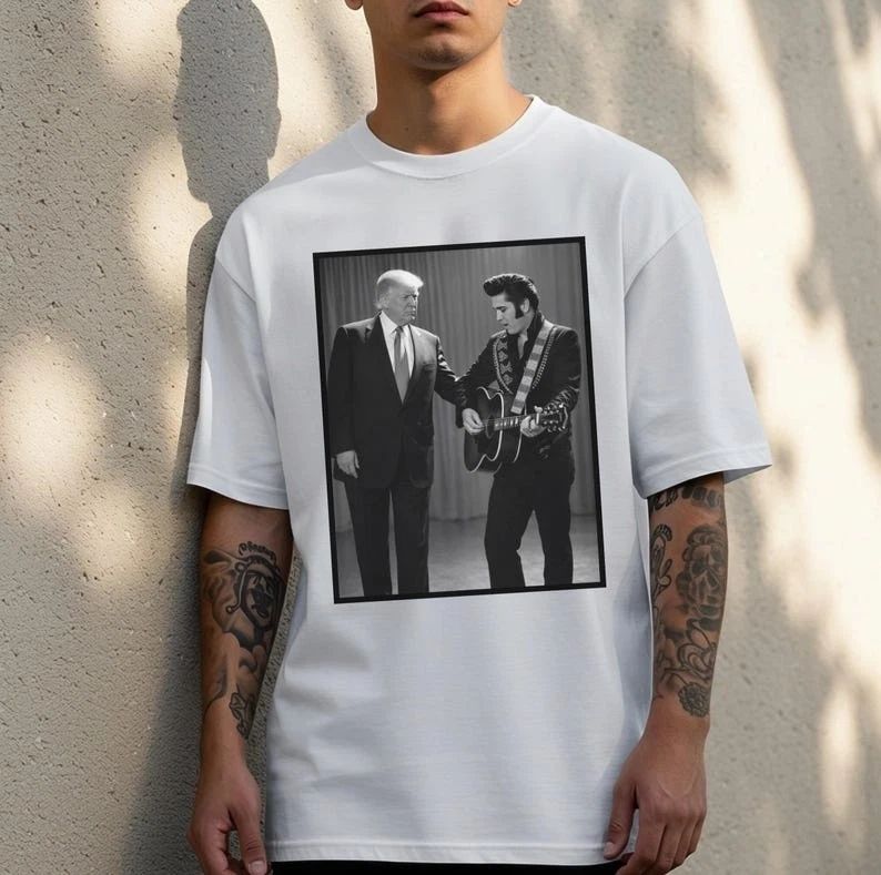 The King with The King | Trump and Elvis | Unisex Donald Trump Elvis Tee Unisex