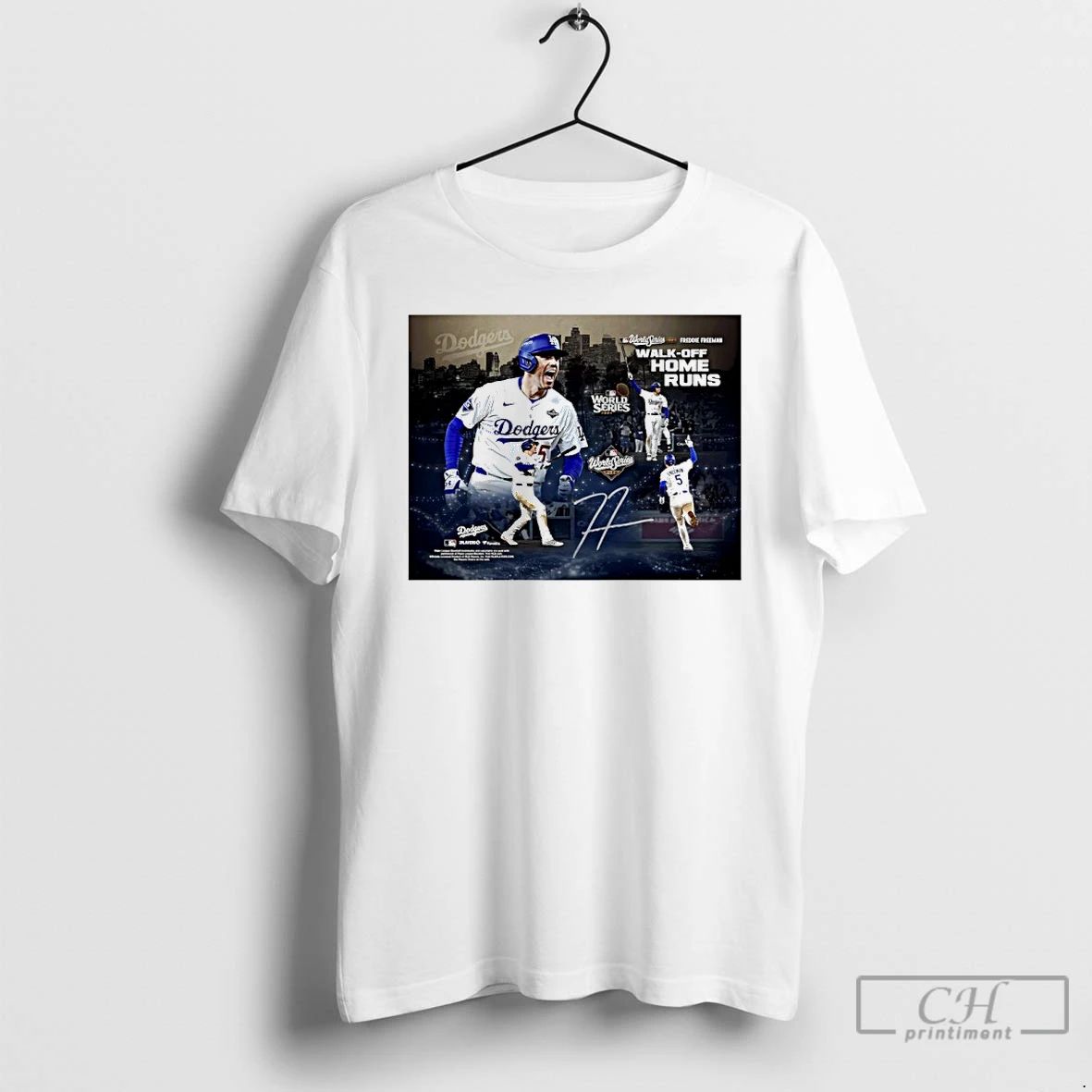 Classic Freddie Freeman Los Angeles Dodgers Autographed 2025 Postseason Moment T Shirts Unisex