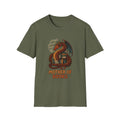 Unisex Softstyle Dragon Bookshelf Fantasy Reading Flame Design Unisex