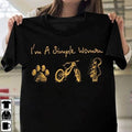 I�m A Simple Woman, Dog Lover, Cycling Lover, Guitar Lover Unisex