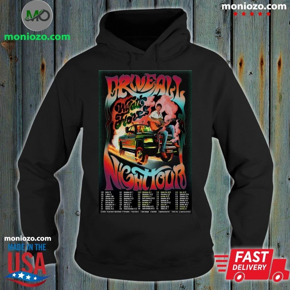 Wyatt Flores 2026 Drive All Night Tour Poster Shirt Unisex