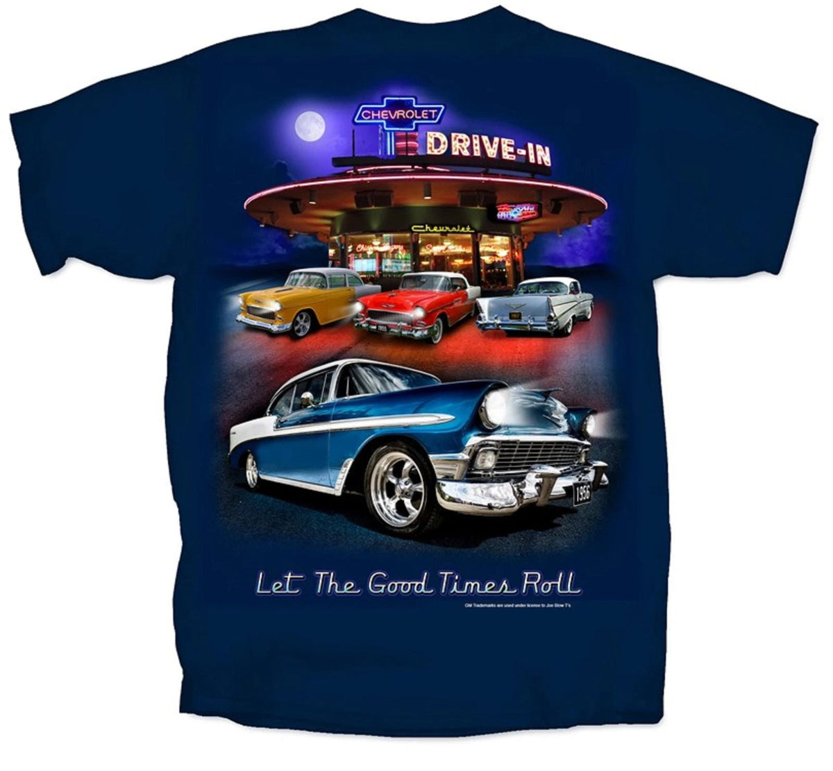 Chevy Tri-Five - Blue w/ 1955-1957 Bel Air 150 210 Drive In Scene Unisex