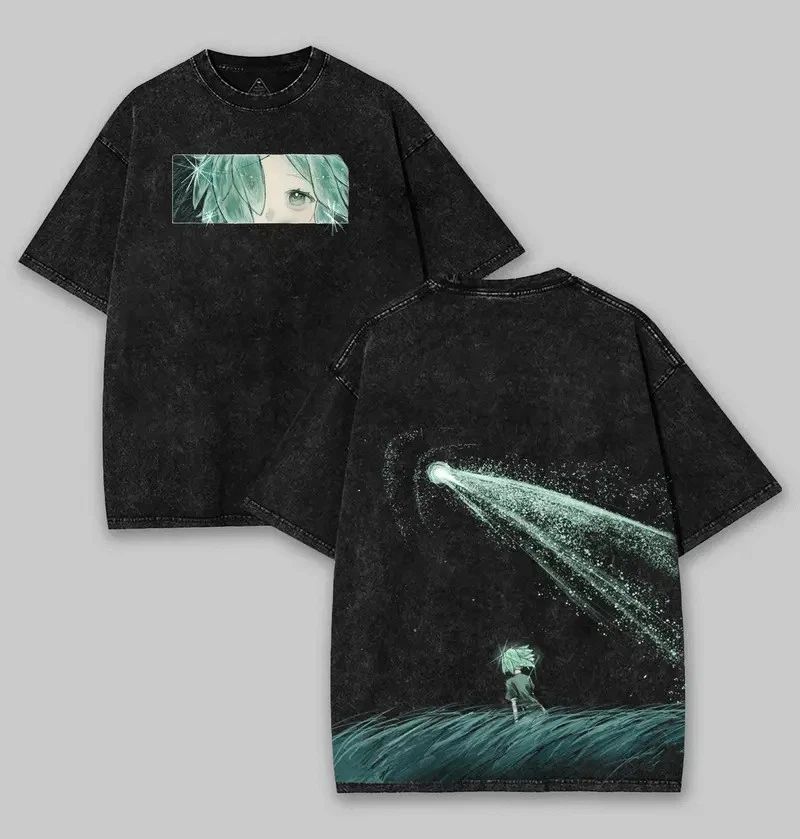 Retro Heavy Limited Land of the Lustrous Phosphophyllite Anime Double Printed Wa Unisex