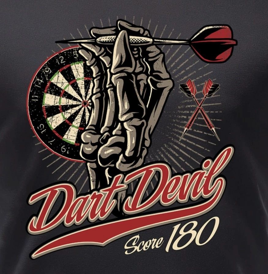 Mens Dart Devil 180 Funny Men Gifts Dart Shirt Sayings Shirts Unisex