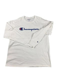 Champion Script Logo Long Sleeve White Size 2XL Unisex
