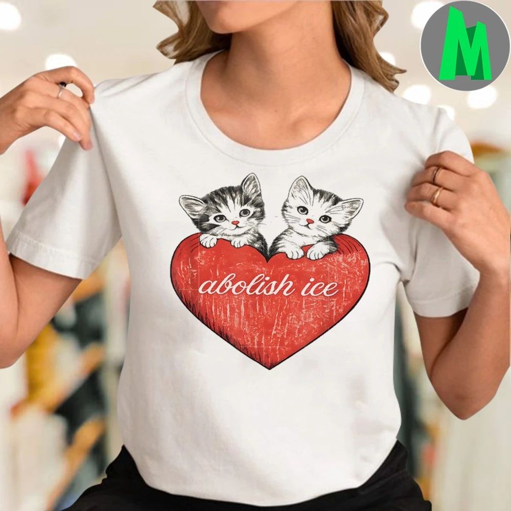 Original Abolish ICE, Cute Cat Valentine Unisex
