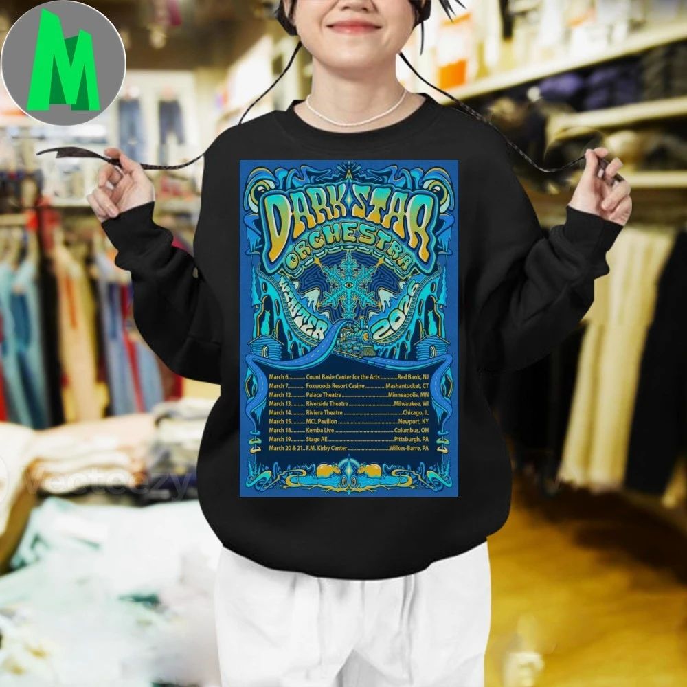 Original Dark Star Orchestra Winter East Coast Tour Poster Shirt Unisex