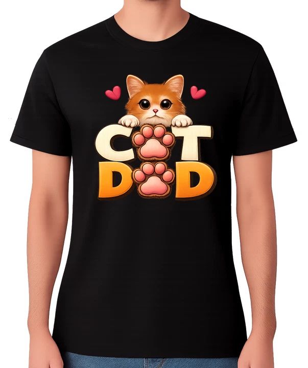 Cat Dad Cute Kitten Graphic Funny Cat Lover Gift Unisex Tee Unisex