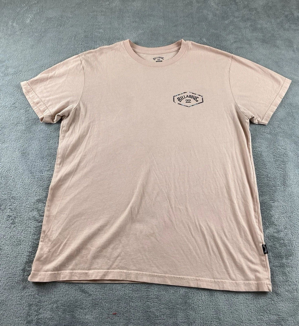 Billabong Men’s T Shirt L. Peach Logo Cotton Surf Beach C13 Unisex