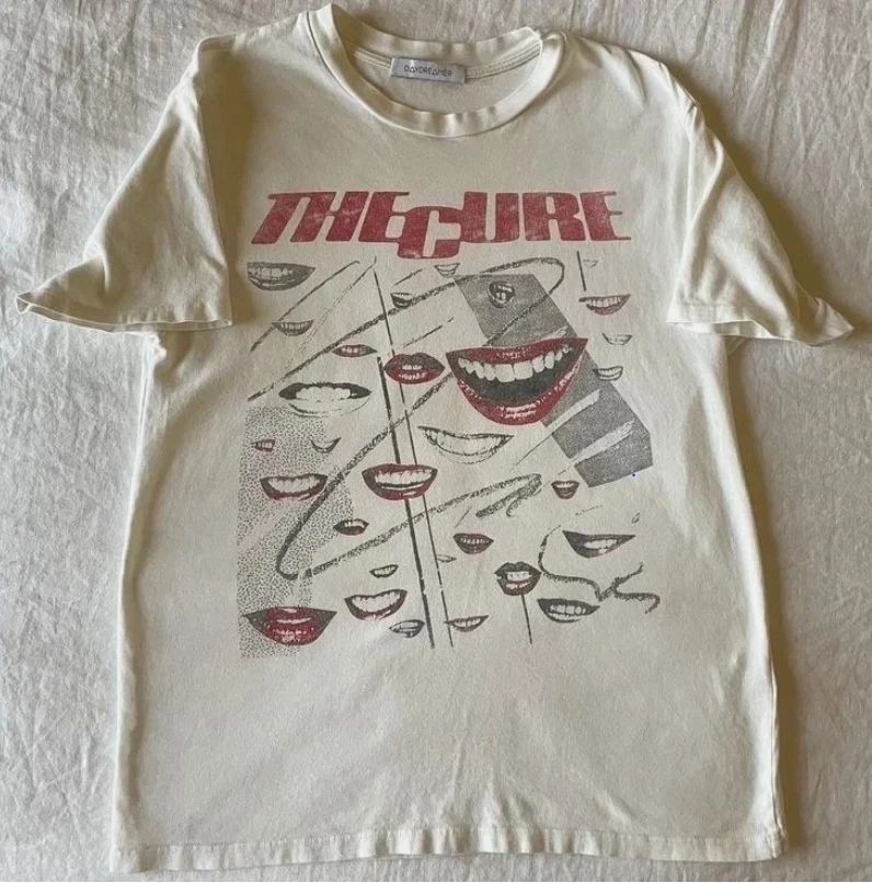 The The Cure Band 90s Rare Design Unisex Short Sleeve T shirt White Unisex