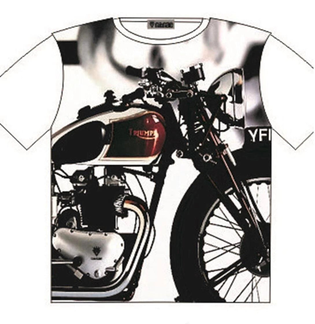 Vintage Triumph Motor Cycle T Shirt Street Fashion Mens Ladies Unisex