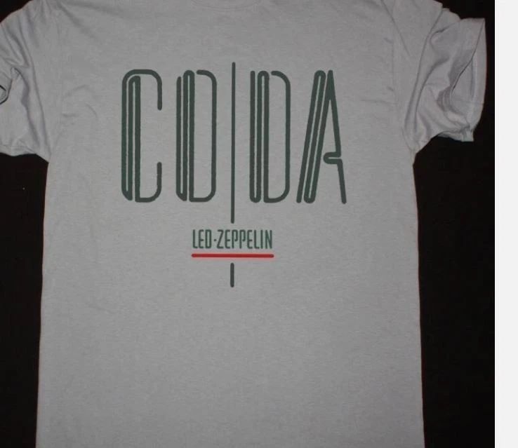 LED ZEPPELIN 'CODA' Album Cover Unisex Cotton , Size S-5XL (white) Unisex