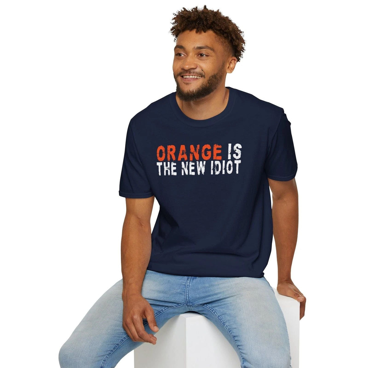 Orange Is The New Idiot Funny Anti Trump Gift FDT Protest Unisex S-3XL Unisex