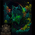 A Fantasy Wolf in the Forest Mens Light Cotton Unisex