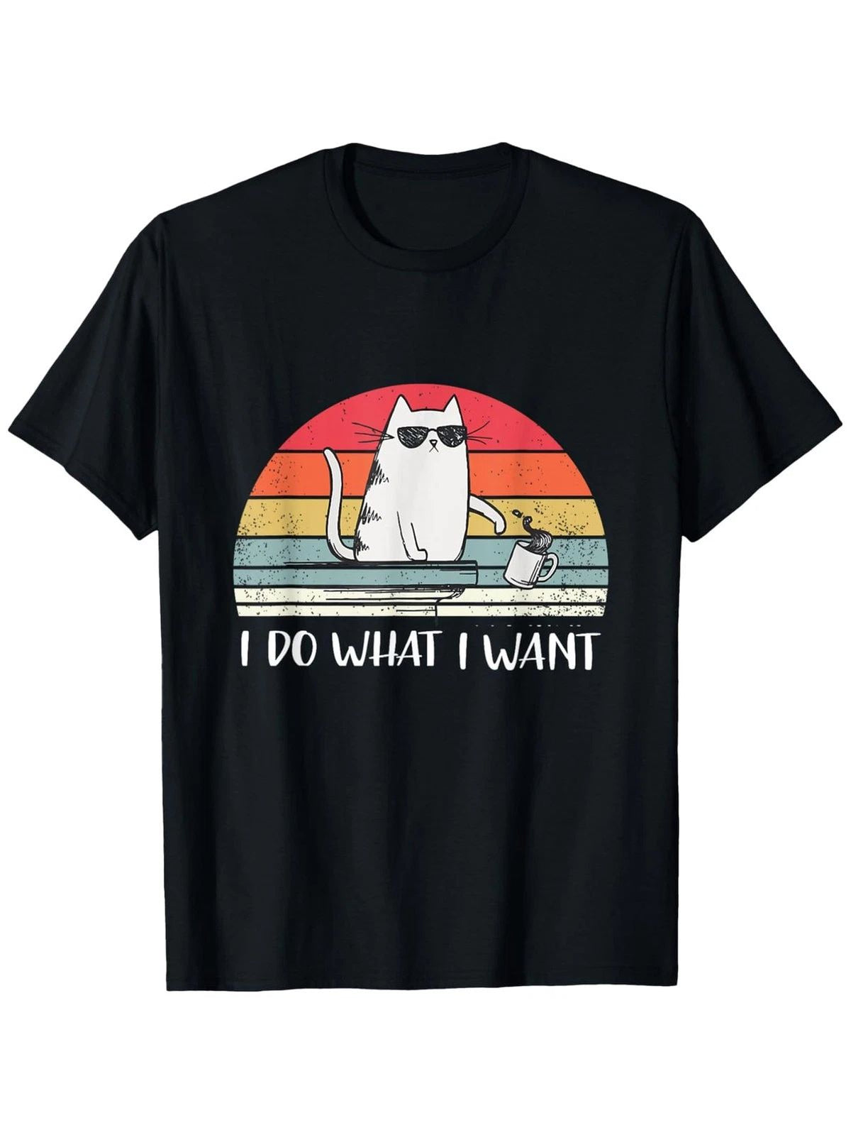 I Do What I Want Funny Black Cat Lovers ,Suitable for Mens & Womens Outdo Unisex