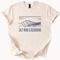 Salt Wind and Reckoning Graphic Tee Ocean Wave Design Unisex