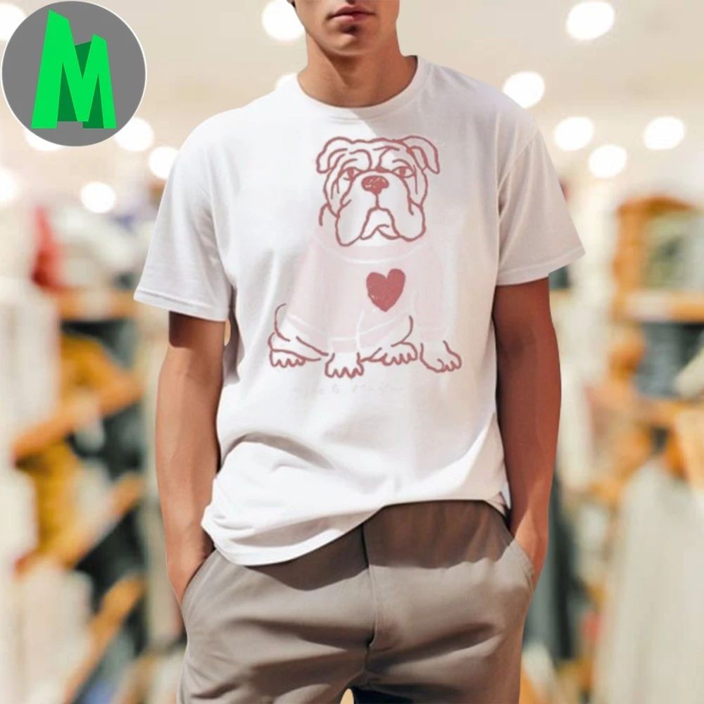 Duke And Winston Bulldog Heart Shirt Unisex