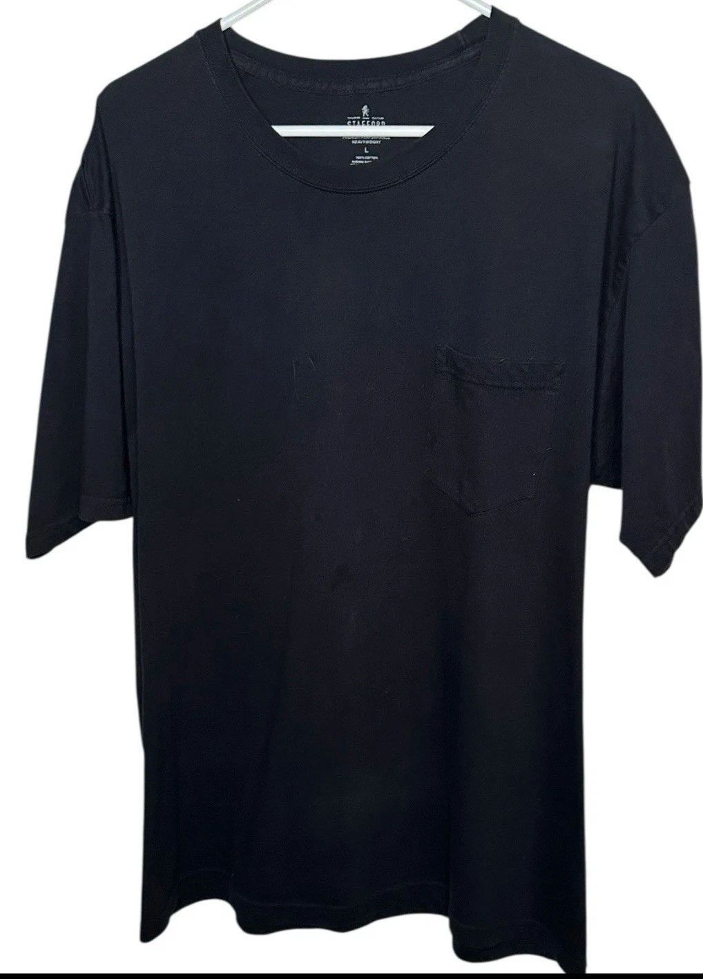 Stafford T Shirt Large Black Pocket Heavyweight Premium Basic Capsule Classic Unisex