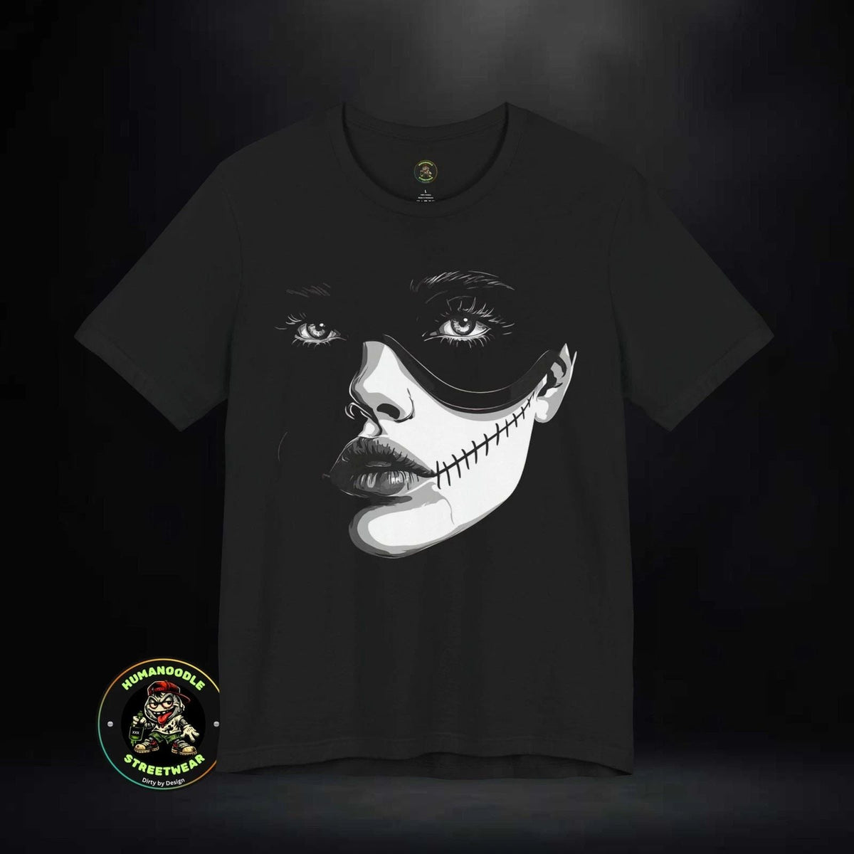 Dead Dark Masked Face | Gothic Portrait Tee Unisex