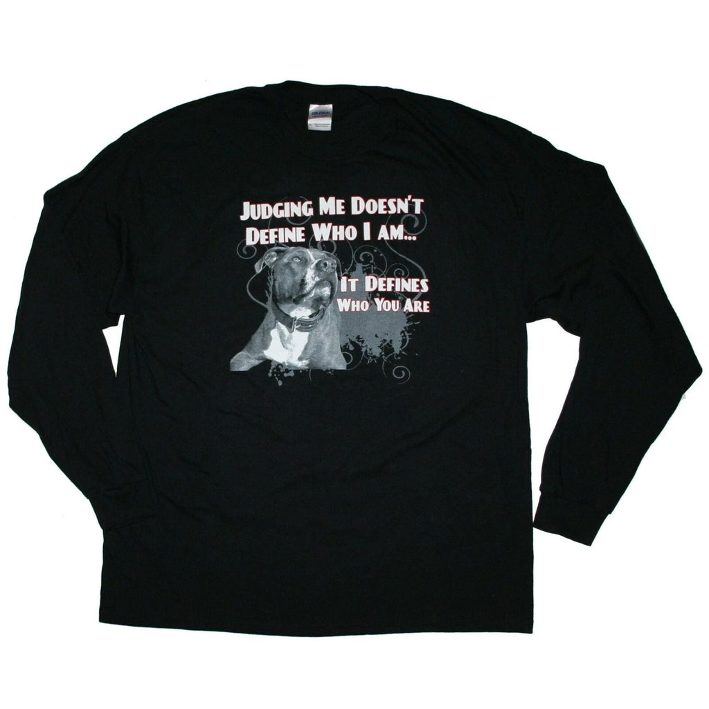 Don't Judge My Breed Adult Unisex Long Sleeve Pit Bull Tee NWT Unisex