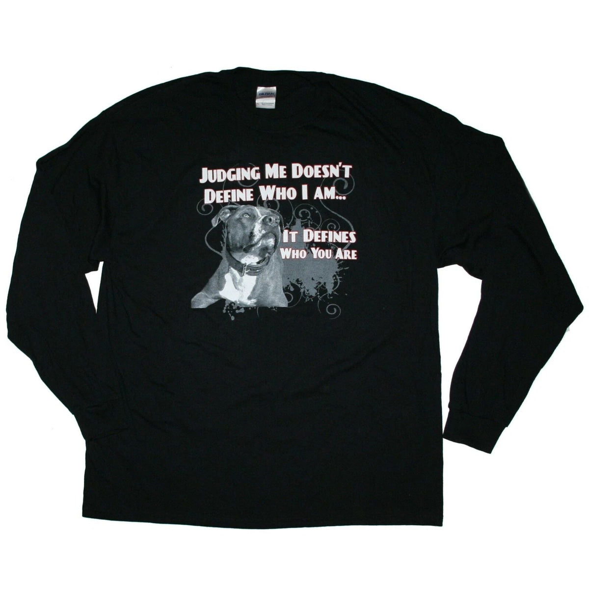 Don't Judge My Breed Adult Unisex Long Sleeve Pit Bull Tee NWT Unisex
