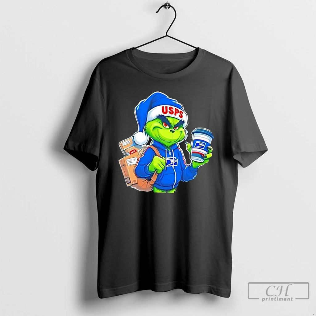 Classic Grinch X Usps Merry Christmas T Shirts Unisex