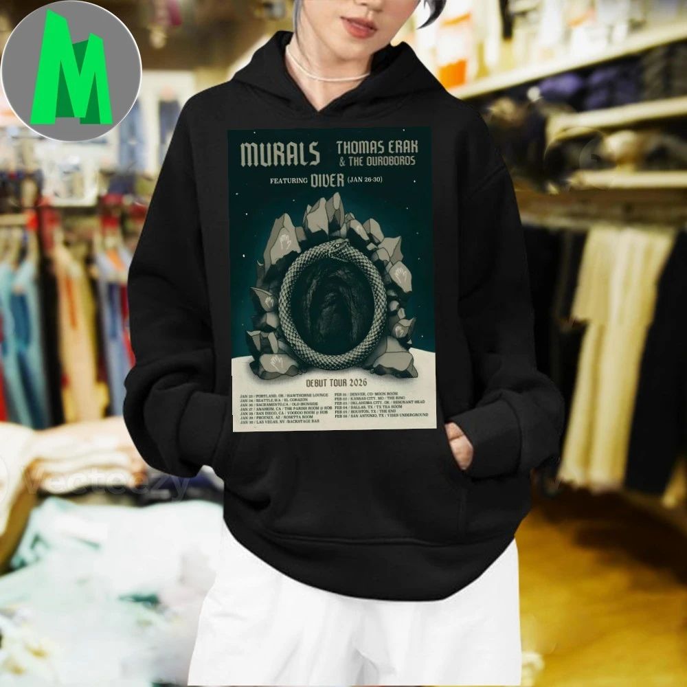 Original Thomas Erak And The Ouroboros With Murals Debut Tour 2026 Poster Shirt Unisex