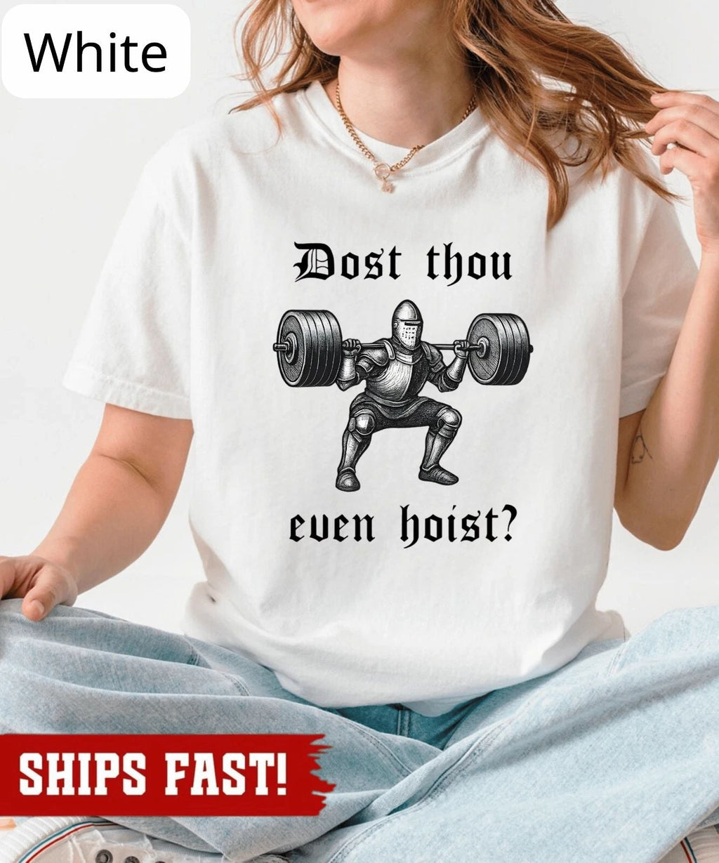 Medieval Gym : Funny Knight Weightlifting Tee Unisex