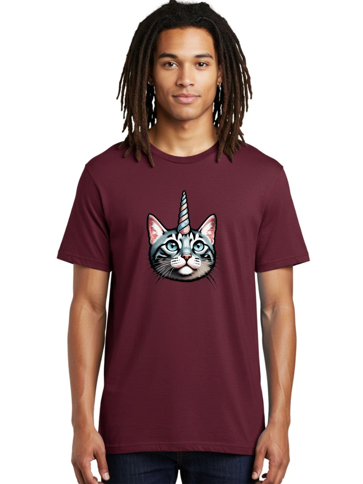 Caticorn-1 Mens Graphic Tee, 100% Cotton, Casual Summer Wear Unisex