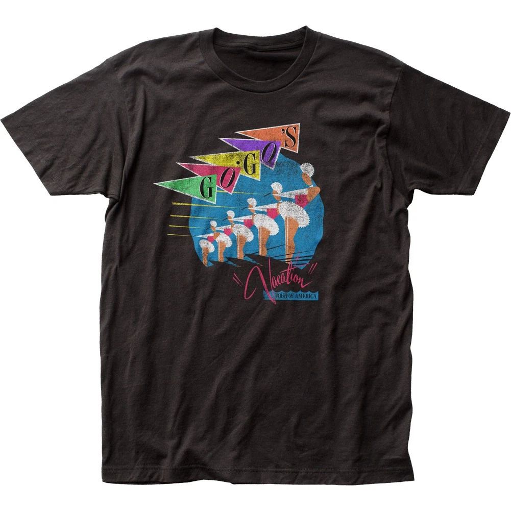 The Go-Gos Vacation Skiiers Mens T Shirt Music Classic Concert Band Band Black Unisex