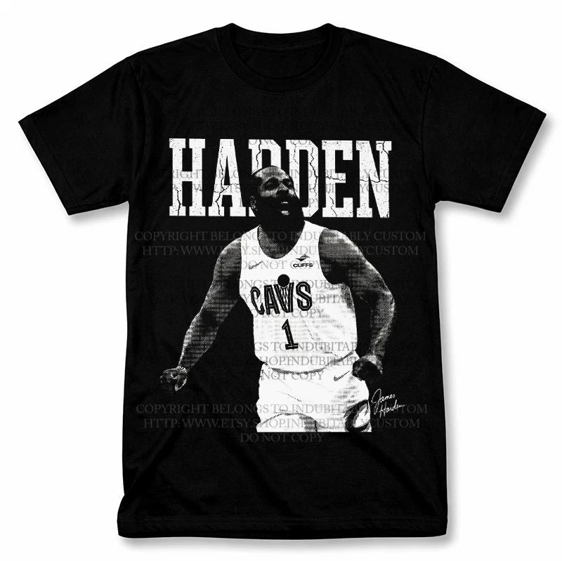 James Harden Graphic T Shirt Vantage Basketball Fan Tee Unisex