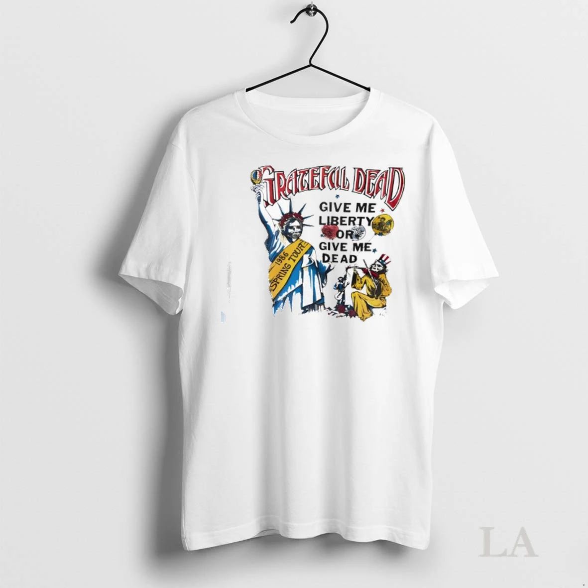 Original Grateful Dead 1986 Spring Tour Give Me Liberty Or Give Me Dead Lot Ladies Unisex