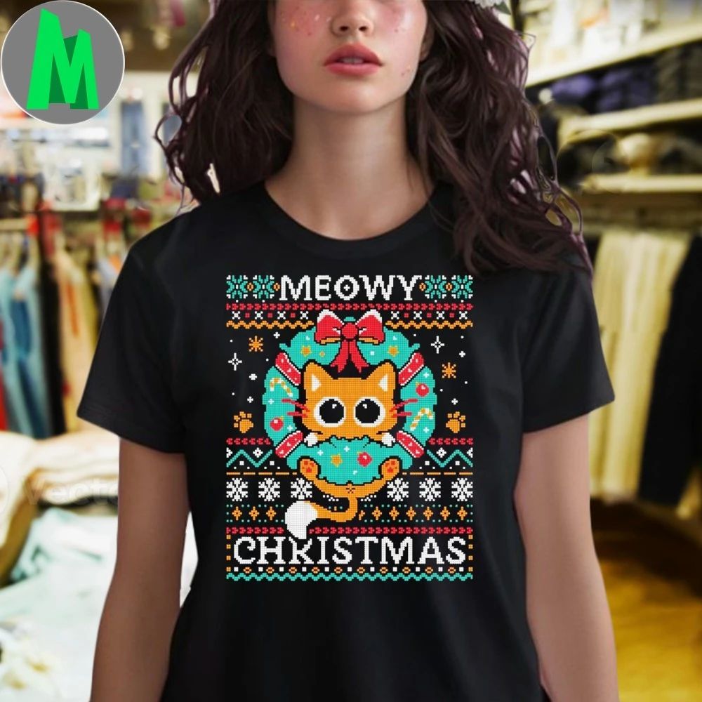 Meowy Christmas Shirt Unisex