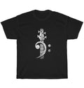 Bass Cleff Headstock Bass Guitar Player Guitarist Unisex Funny Tee Gift Unisex