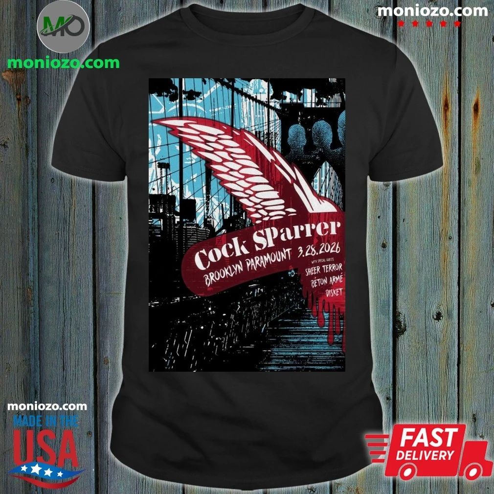 Mar 28, 2026 Cock Sparrer Concert Tour in Brooklyn, NY Poster Shirt Unisex