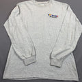 Boston Themed Cotton Long Sleeve Grey Size Medium Anvil Tag Made in USA Unisex