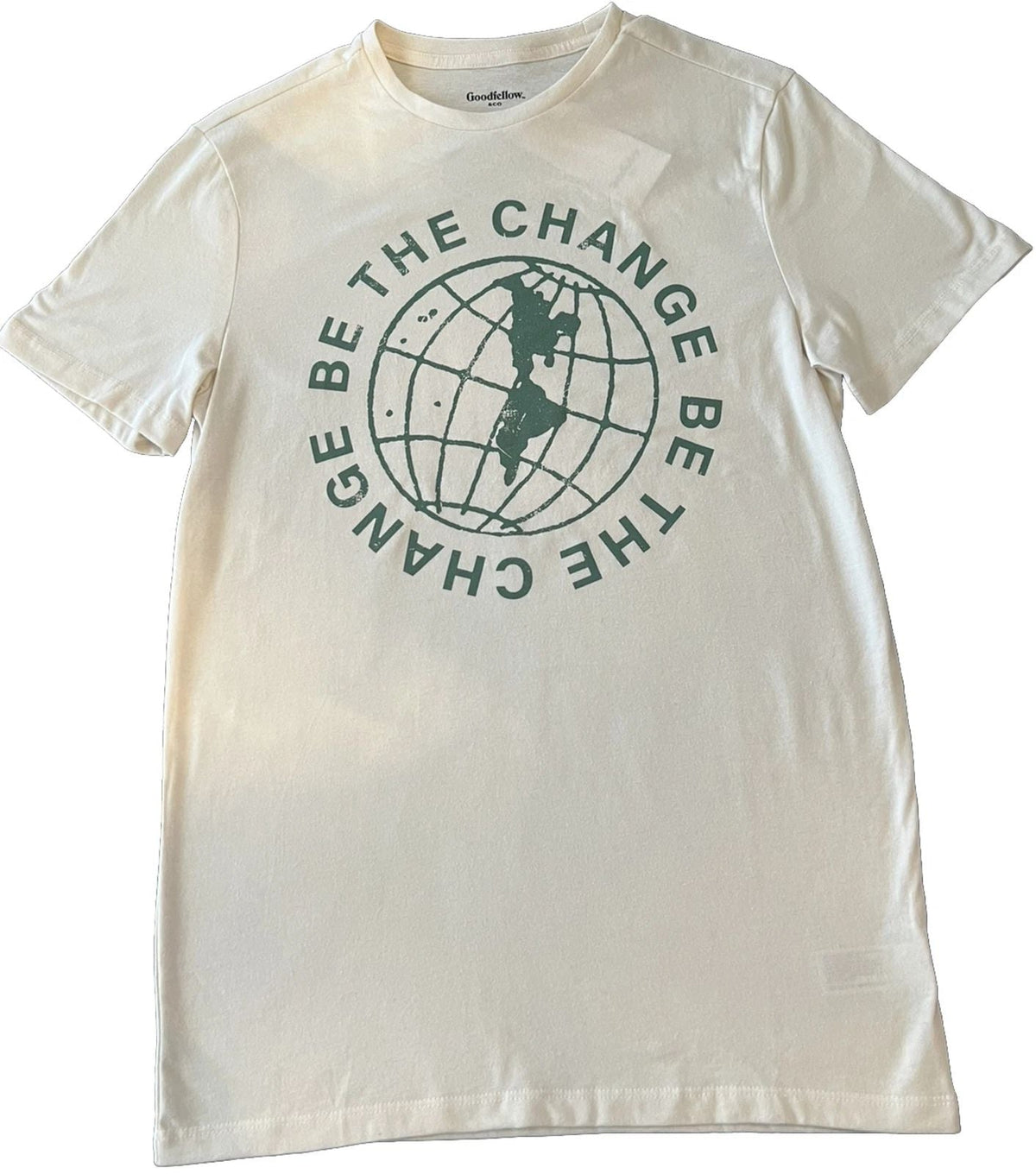 Graphic T Shirt Be The Change Standard Fit Men's Size Medium NWT Goodfellow Unisex